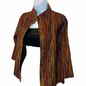 Vintage Multicolor Mock Neck Collar Top